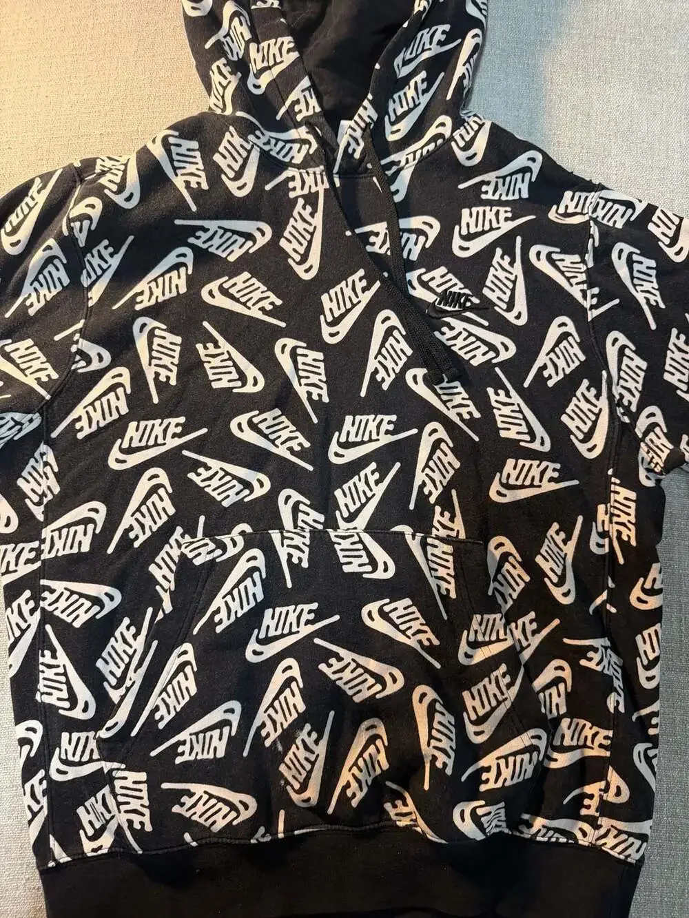 Nike Sportswear Allover Print Logo Pullover Hoodie